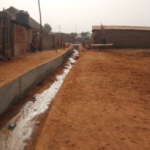 Part of the newly Constructed drainage in Mokwa Local Government Area