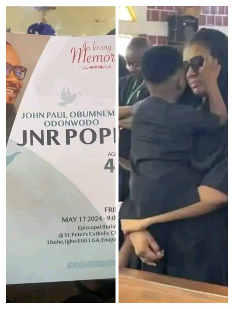 ENOUGH IS ENOUGH, LATE JUNIOR POPE’S FIRST SON IN TEARS DURING THE FUNERAL