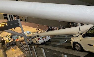 AIRPORT ROOF COLLAPSE: ONE DEAD, EIGHT INJURED