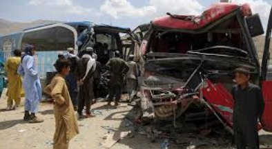 AFGHAN BUS CRASH! 17 KILLED AND 34