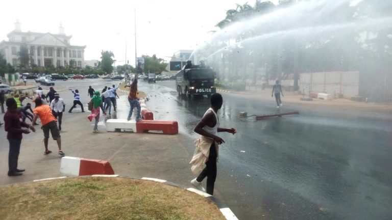 ENDBADGOVERNANCE! POLICE CLASH WITH PROTESTERS…