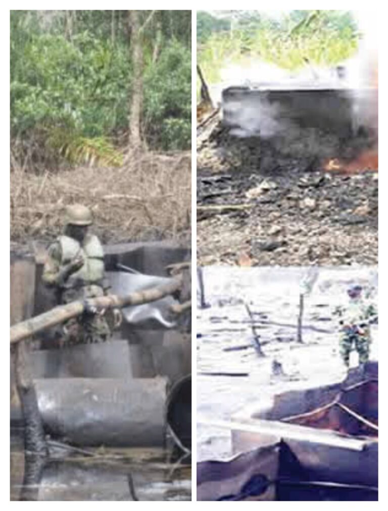NIGERIAN ARMY  DEMOLISHED 19 ILLEGAL REFINERIES IN ….
